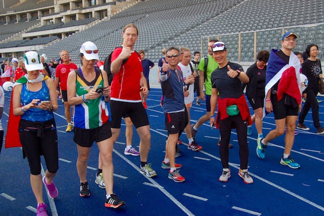 At the Olympiastadion after the Breakfast Run