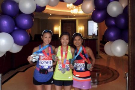 3 ladies after their finish at the hotel