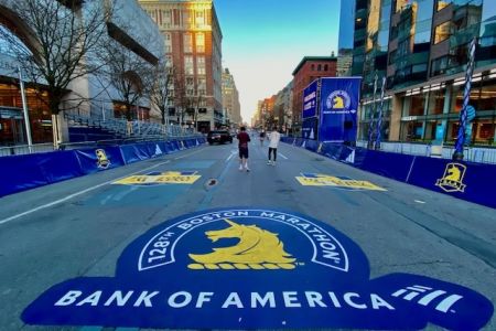The Iconic logo at the Finish Area