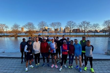 Runners at the esplanade along Charles River